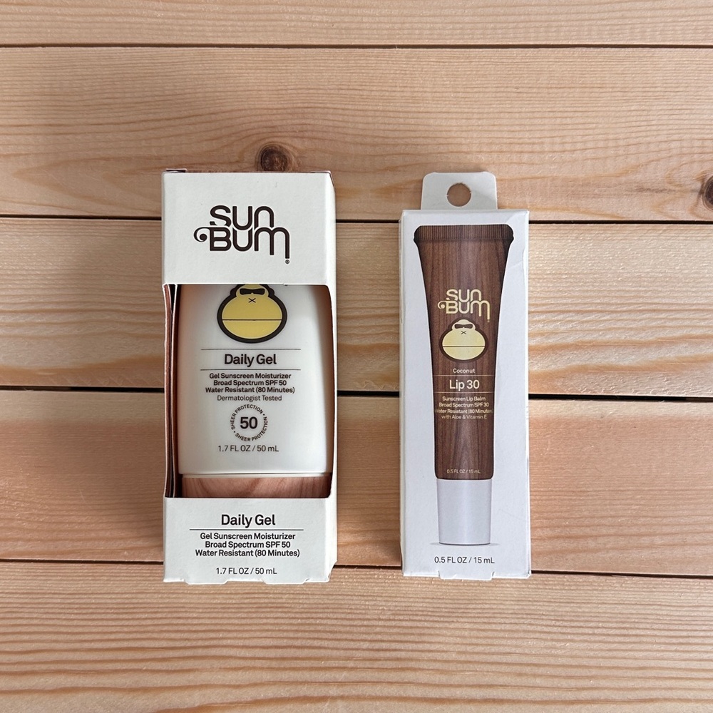 Sun Bum Bundle Lip Balm and Face Gel Sunscreen